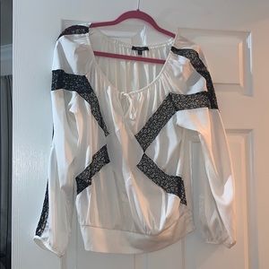 White and block top